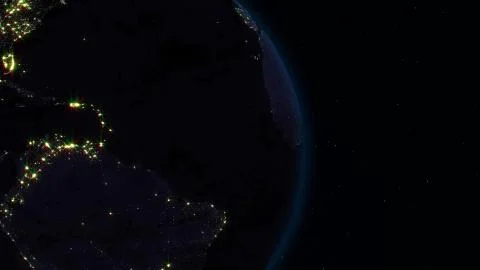 3D rendering planet Earth from space against the background of the star sky イラスト素材
