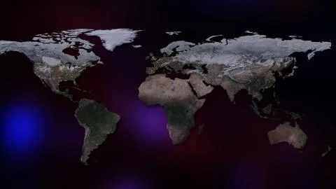 3D rendering of planet Earth. You can see continents, cities. Elements of this i イラスト素材