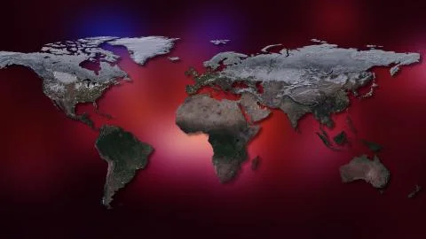 3D rendering of planet Earth. You can see continents, cities. Elements of this i Illustrazione stock