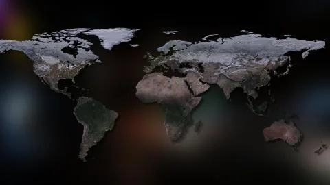 3D rendering of planet Earth. You can see continents, cities. Elements of this i Illustrazione stock