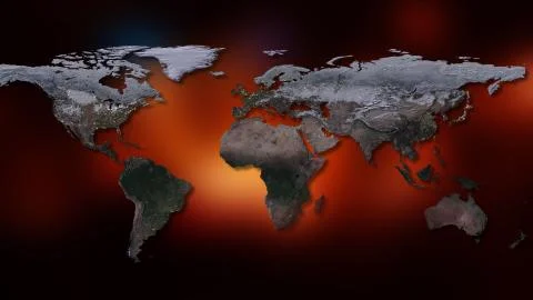 3D rendering of planet Earth. You can see continents, cities. Elements of this i Stock Illustration