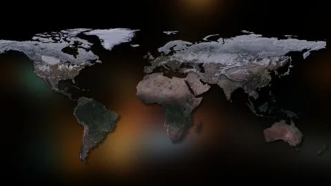 3D rendering of planet Earth. You can see continents, cities. Elements of this i Stock-Illustration