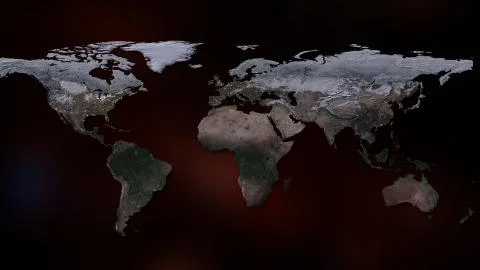 3D rendering of planet Earth. You can see continents, cities. Elements of this i Stock Illustration