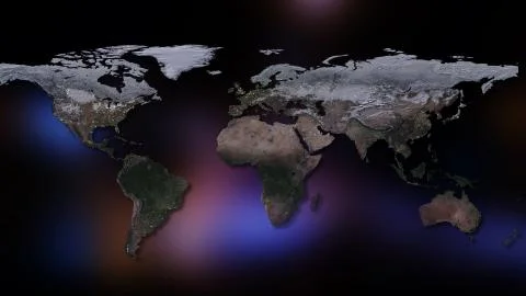 3D rendering of planet Earth. You can see continents, cities. Elements of this i 库存插图