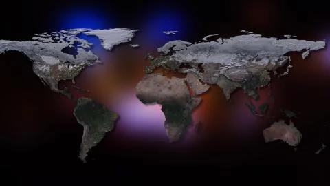 3D rendering of planet Earth. You can see continents, cities. Elements of this i イラスト素材
