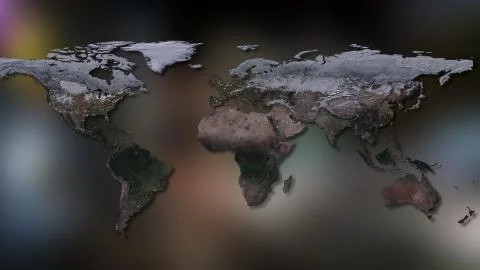 3D rendering of planet Earth. You can see continents, cities. Elements of this i Illustrazione stock