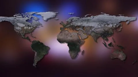 3D rendering of planet Earth. You can see continents, cities. Elements of this i 스톡 일러스트