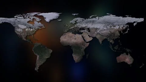 3D rendering of planet Earth. You can see continents, cities. Elements of this i Illustrazione stock