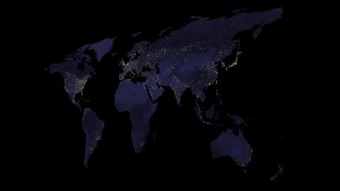 3D rendering of planet Earth. You can see continents, cities. Elements of this i Illustrazione stock