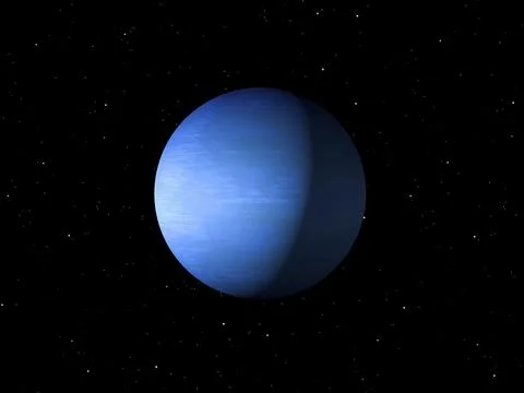 3d rendering of the planet Neptune done with NASA textures Stock Illustration