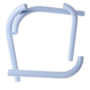 3d rendering of plaster molds Abstract geometry blue frame. Minimalistic forms Illustrazione stock