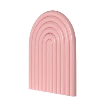 3d rendering of plaster molds Abstract geometry arch. Minimalistic forms Illustrazione stock