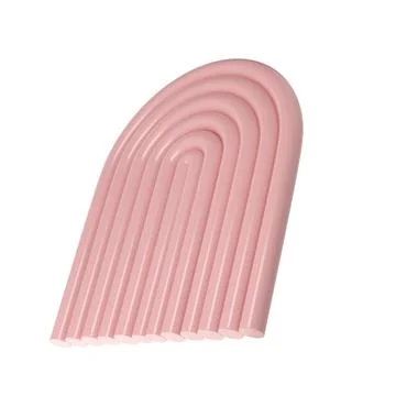 3d rendering of plaster molds Abstract geometry arch. Minimalistic forms Stock Illustration