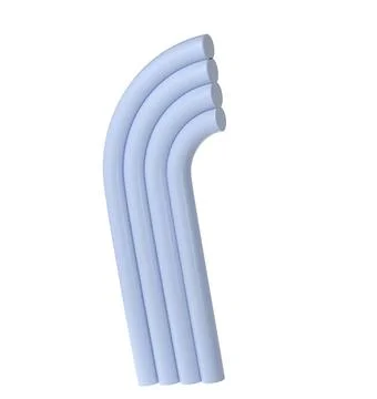 3d rendering of plaster molds Abstract geometry blue figure. Minimalistic forms Illustrazione stock