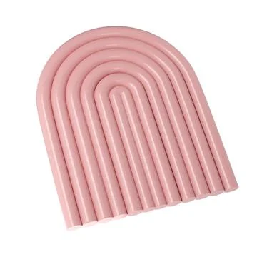 3d rendering of plaster molds Abstract geometry arch. Minimalistic forms Illustrazione stock