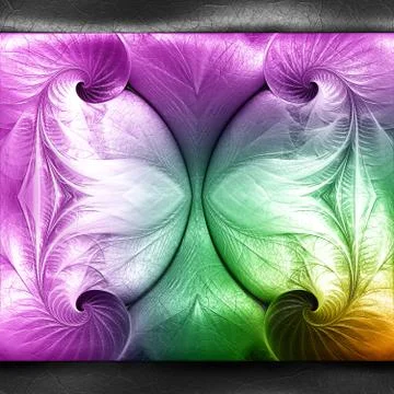 3D rendering of plastic background with embossed fractal on leather Stock Illustration