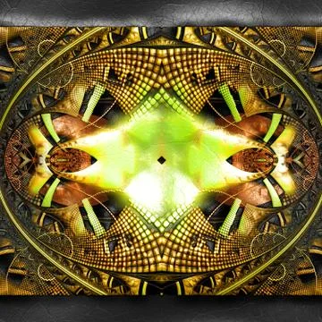 3D rendering of plastic background with embossed fractal on leather Stock Illustration