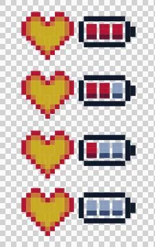 3D rendering of plastic bricks recharge Valentine`s love heart 스톡 사진