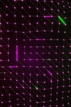 3D Rendering. Plexus Style. Abstract technology big data background concept,  库存插图