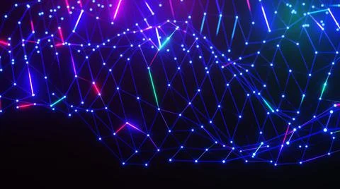 3D Rendering. Plexus Style. Abstract technology big data background concept,  스톡 일러스트