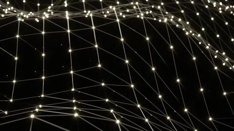 3D Rendering. Plexus Style. Abstract technology big data background concept,  Stock Illustration