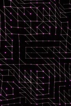 3D Rendering. Plexus Style. Abstract technology big data background concept,  Stock Illustration