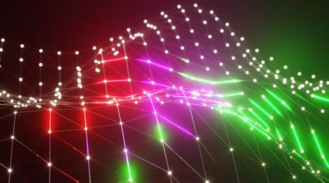 3D Rendering. Plexus Style. Abstract technology big data background concept,  Ilustración de archivo