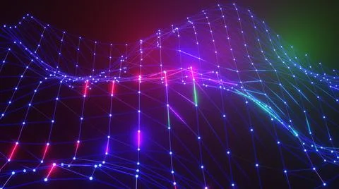 3D Rendering. Plexus Style. Abstract technology big data background concept,  스톡 일러스트