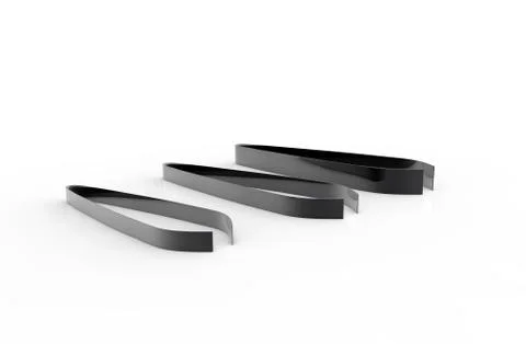 The 3d rendering of plucking eyebrows with tweezers close up Illustrazione stock