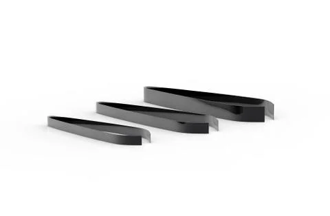 The 3d rendering of plucking eyebrows with tweezers close up Illustrazione stock