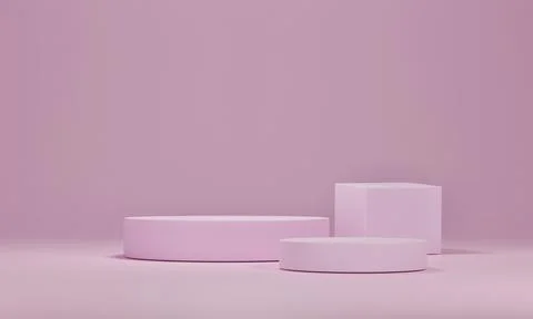 3d rendering. Podium minimal abstract scene geometric shape. Illustrazione stock