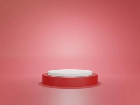 3D Rendering. Podium minimalist mock-up for products. Stock Illustration