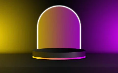 3D rendering of podium platform background. Vector illustration. Stock Illustration