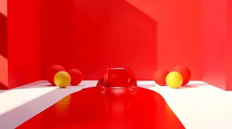 3d rendering podium for product placement and editable color Stock Illustration