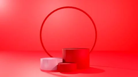 3d rendering podium for product placement and editable color Иллюстрация