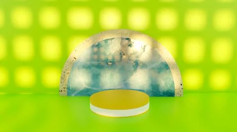 3d rendering podium for product placement and editable color Stock Illustration