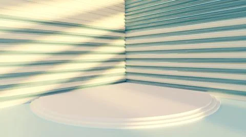 3d rendering podium for product placement and editable color Stock Illustration