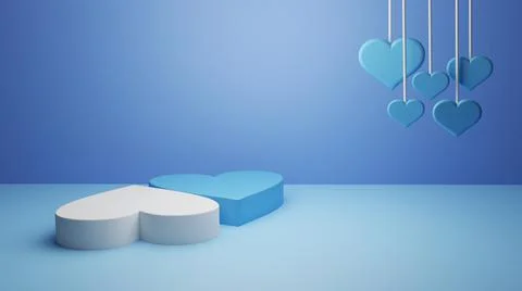 3d rendering podium for product placement and editable color Stock Illustration