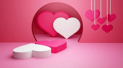 3d rendering podium for product placement and editable color Иллюстрация