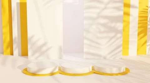 3d rendering podium for product placement and editable color Stock Illustration