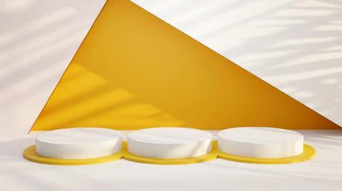 3d rendering podium for product placement and editable color Stock Illustration