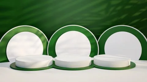 3d rendering podium for product placement and editable color Stock Illustration
