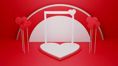 3d rendering podium for product placement and editable color Иллюстрация
