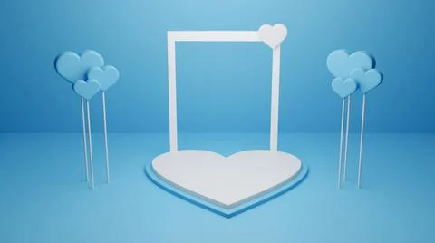 3d rendering podium for product placement and editable color Stock Illustration