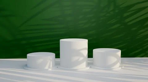 3d rendering podium for product placement and editable color Stock Illustration