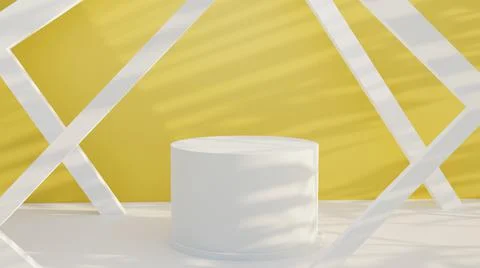 3d rendering podium for product placement and editable color Stock Illustration