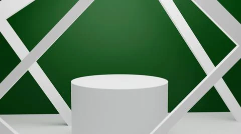 3d rendering podium for product placement and editable color Stock Illustration