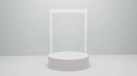 3d rendering podium for product placement and editable color Stock Illustration