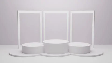 3d rendering podium for product placement and editable color Stock Illustration