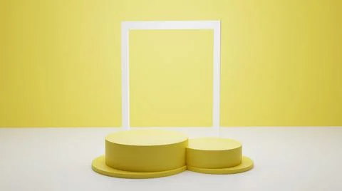 3d rendering podium for product placement and editable color Stock Illustration